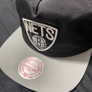 Mitchell & Ness Black and Gray Brooklyn Nets Hat